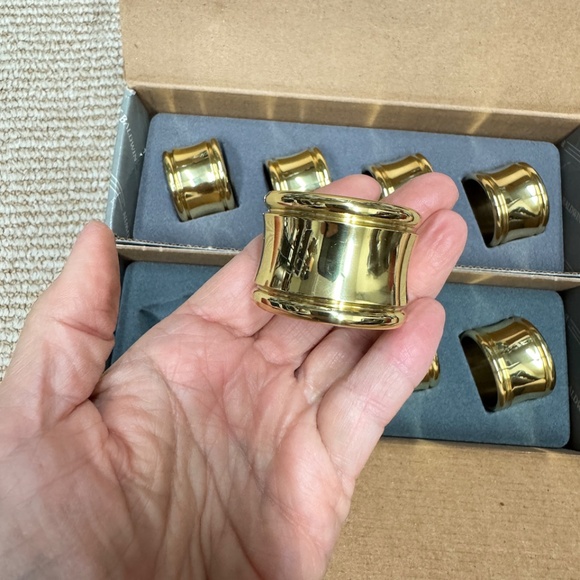 2 Boxes BALDWIN BRASS NO 7535.030 Dover Napkin Rings 8 total - Picture 3 of 4